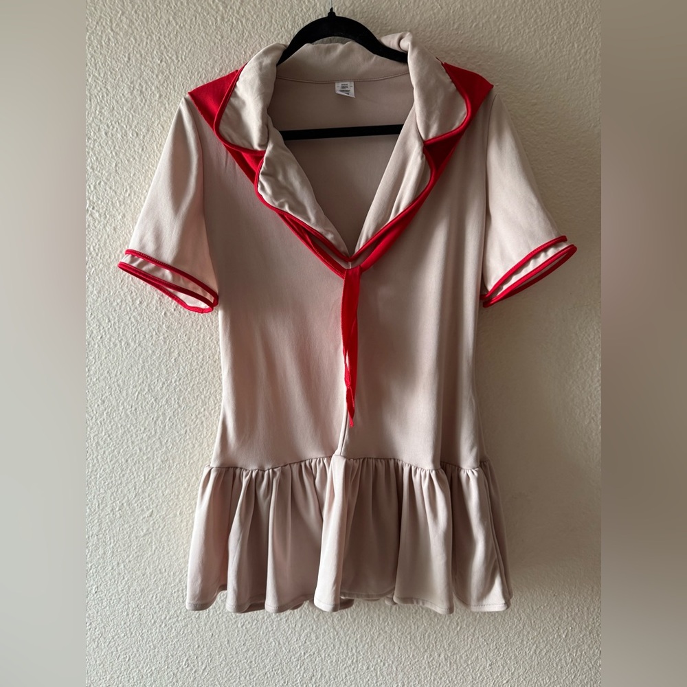 Sexy Girl Scout Brown Woman’s adult costume Dress M/L Halloween SHIP ASAP